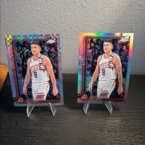 NBA Topps Chrome Grayson Allen Suns Xfractor and Rainbow foil Duke Blue devils